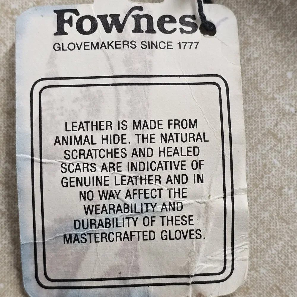 Fownes Vintage Genuine Leather Brown Gloves women’s size 7.5 New Butter Soft
